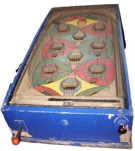 Early pinball game without flippers, circa 1932 – collecting pinball machines