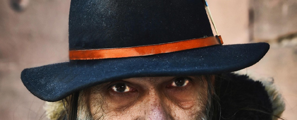 Close-up moody eye twitch representing a bad luck omen within Halloween superstitions