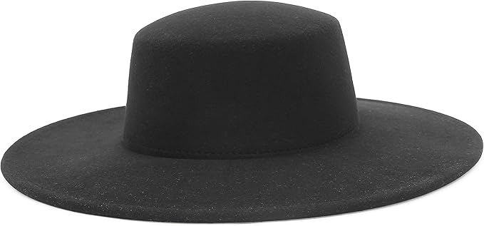 Men’s Classic Felt Fedora Hat – Wide Brim