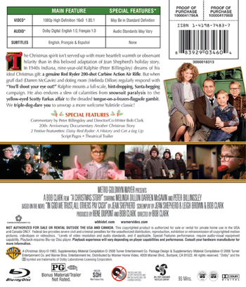 A Christmas Story Blu-ray Back Cover