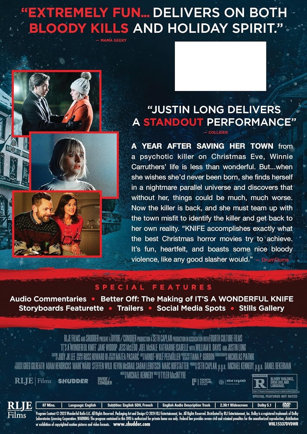 It’s A Wonderful Knife DVD Back Cover