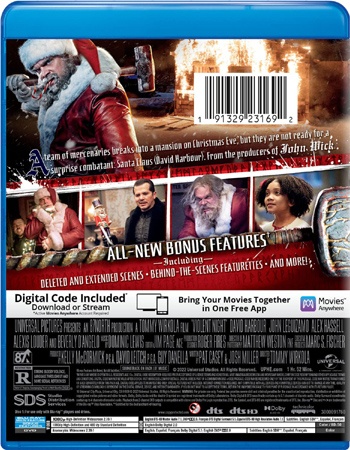 Violent Night Blu-ray Back Cover