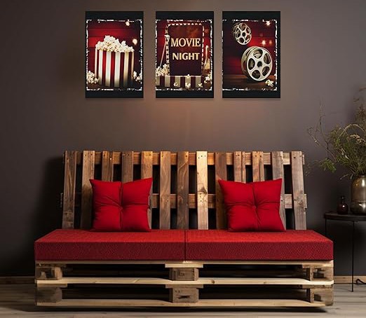 Closeup View of Movie Sign Art