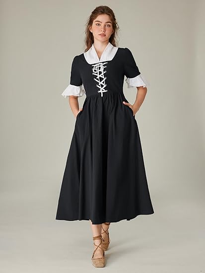 Colonial Pioneer Dress for DIY Scarlet Letter Costume