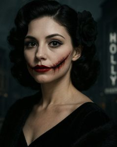 DIY Black Dahlia Costume Face