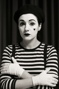 DIY Mime Costume Face