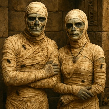 DIY Mummy Costume Face