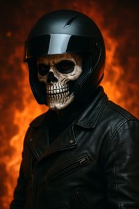 DIY Skull Biker Costume Face