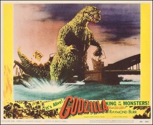 Godzilla 1956 American lobby card – collecting vintage movie posters