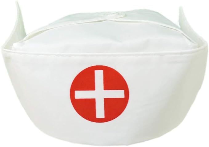 Classic White Nurse Cap for DIY Gothic Nurse Costume