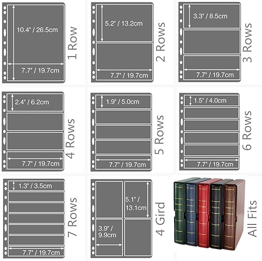 MUDOR 4-Ring Classic Stamp Binder - Stamp Pages