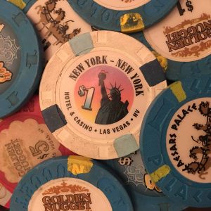 collecting Las Vegas souvenirs ā vintage casino chips from defunct casinos