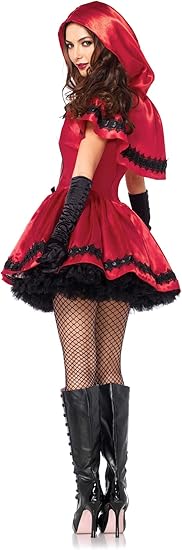 2Pc Red Riding Hood Costume Side View