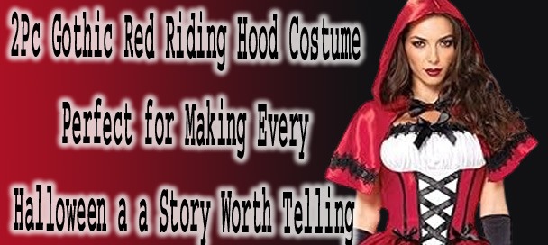 2Pc Gothic Red Riding Hood Costume