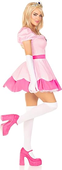 Side View of 3 Pc Pink Princess Costume