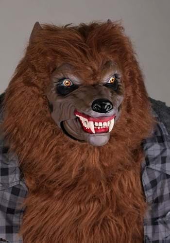 7FT Howling Werewolf Animatronic Face View