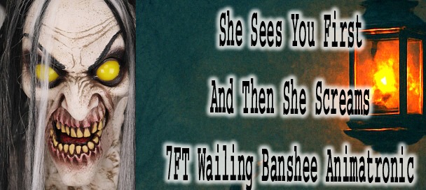 7FT Wailing Banshee Animatronic Halloween Decoration