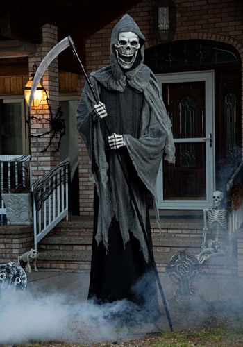 Main front view of the 9FT Reaper with hood and scythe