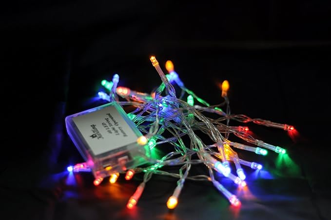 Battery Operated Multicolor Christmas Lights - DIY Christmas Tree Costume Accessory