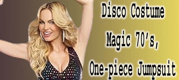 💃 Sexy Disco Doll Costume – Holographic Jumpsuit with ’70s Flair