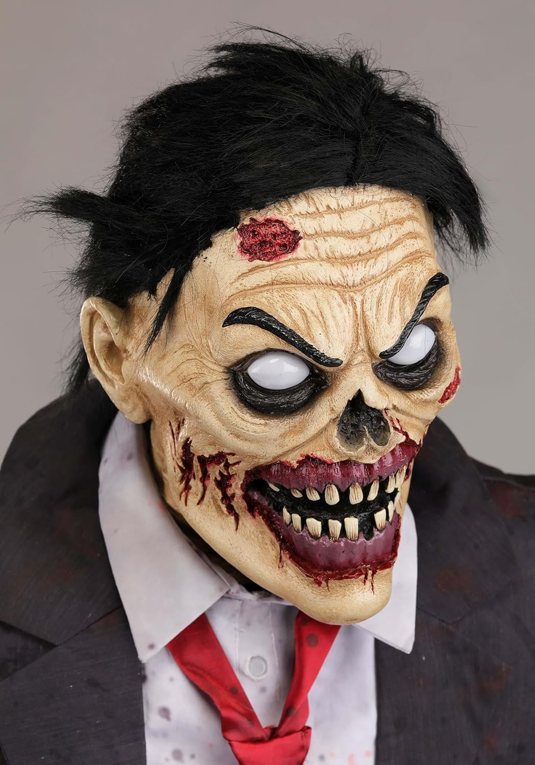 Face angle of zombie prop mid-motion