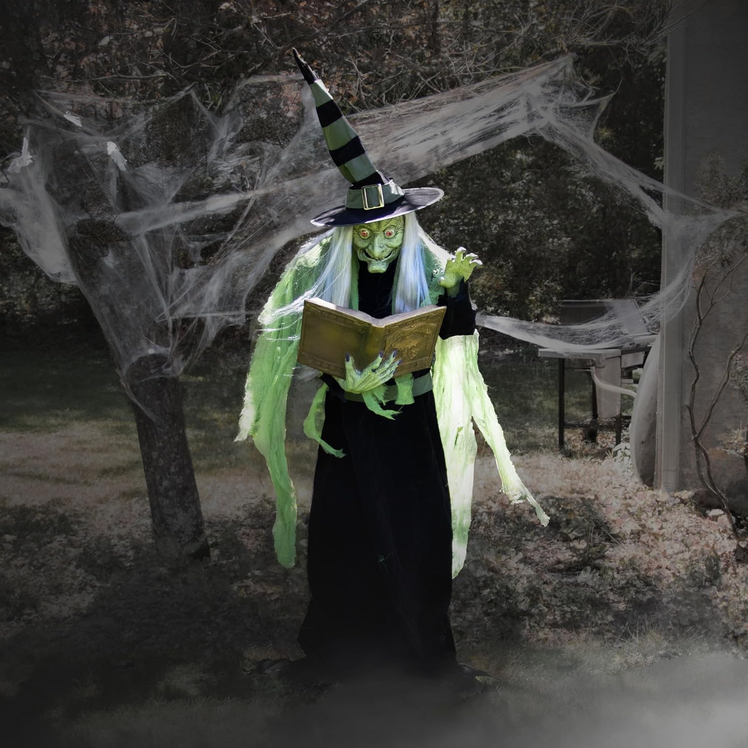 Front view of Enchantress Witch with glowing book