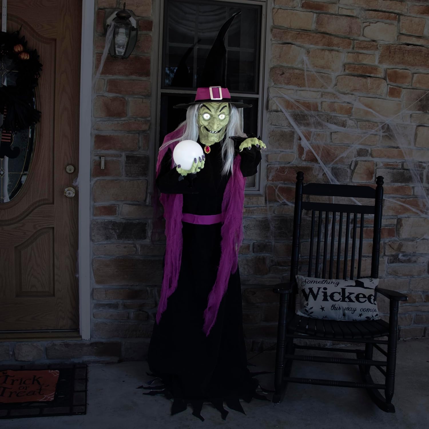 Front view of Fortune Teller Witch with glowing orb