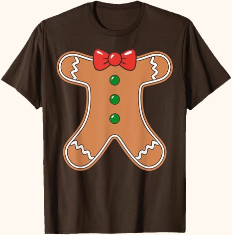 Gingerbread Man Costume T-Shirt - DIY Gingerbread Man Costume Look