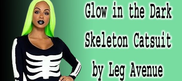 💀 Glow in the Dark Skeleton Catsuit – Spooky, Sexy & Stretchy