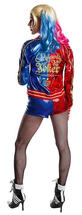 Back view of Harley Quinn Costume showing belt and sequin detail