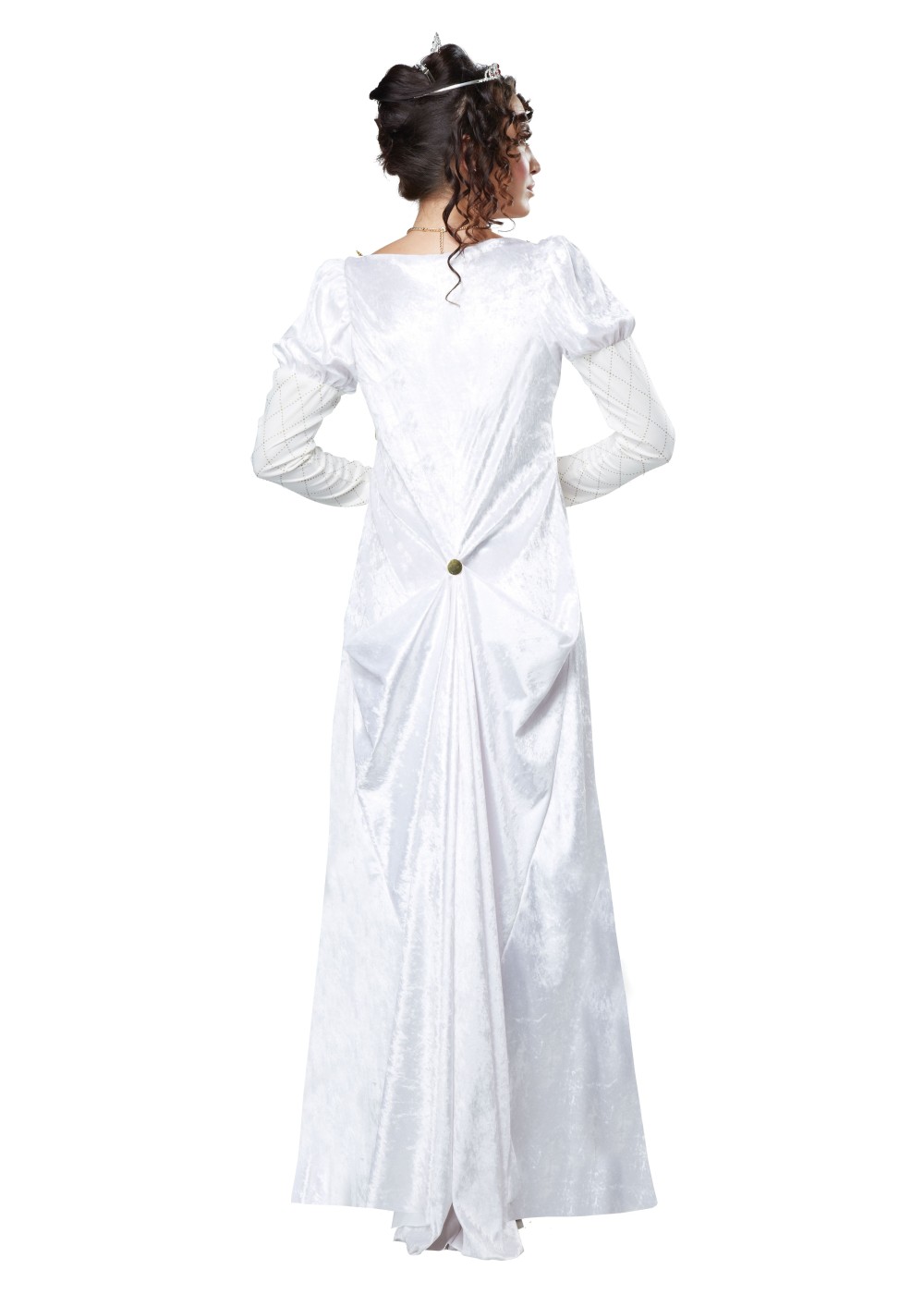 Back view of French Empress Costume with puff sleeves