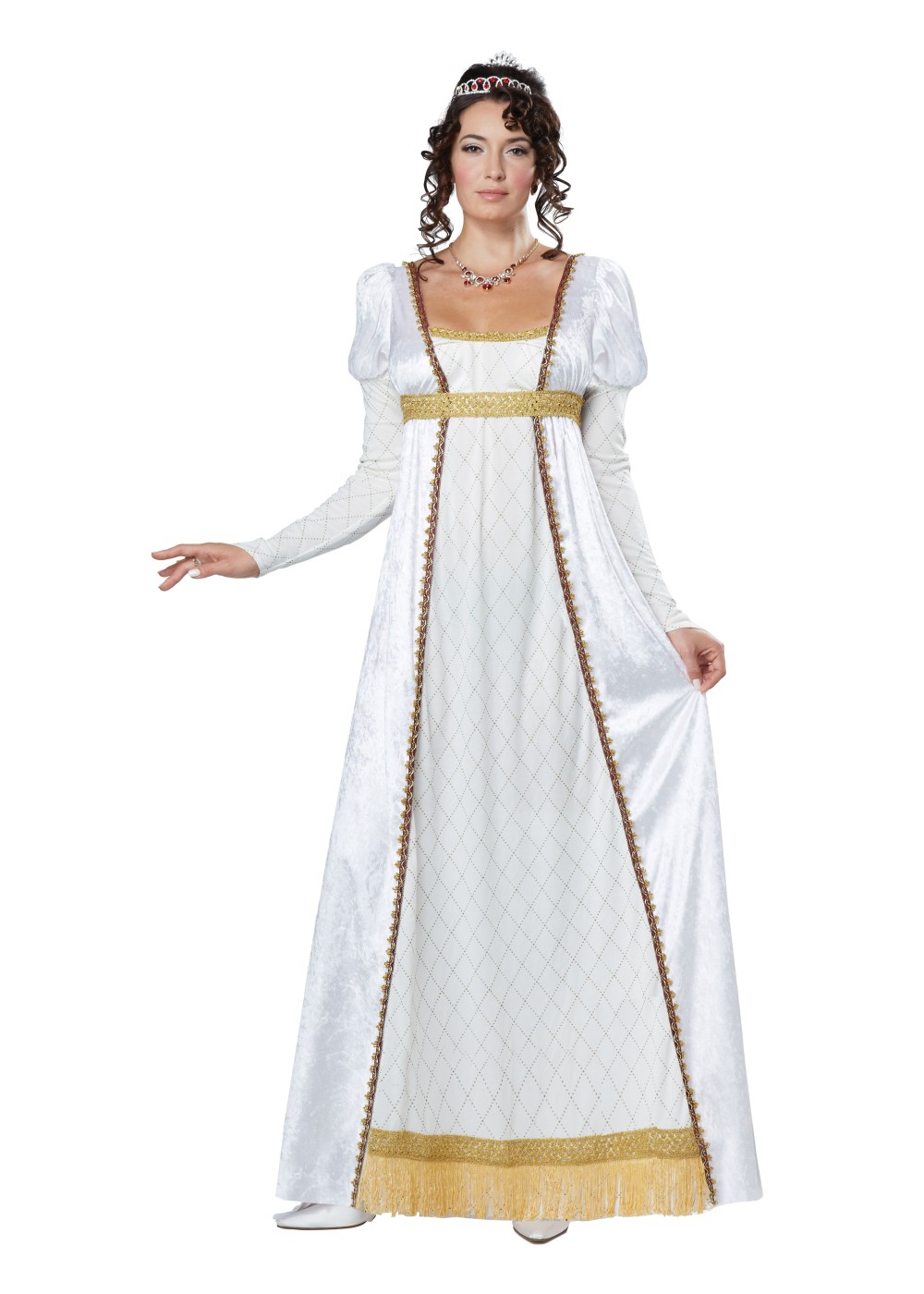 Front view of Josephine Costume with velour detail