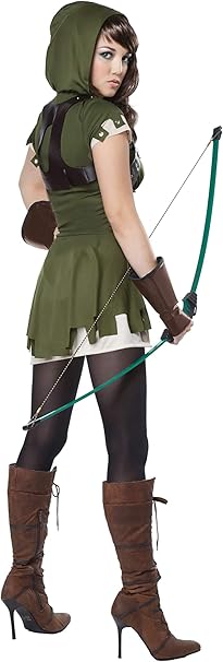 Side view of Lady Robin Hood Costume