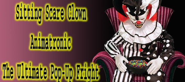 Sitting Scare Clown Animatronic