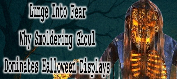 🎃 Smoldering Ghoul Animatronic – Towering Fire-Lit Halloween Terror