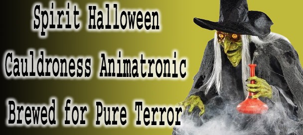 🧹 Spirit Halloween Cauldroness Animatronic – Shocking Witch Decor