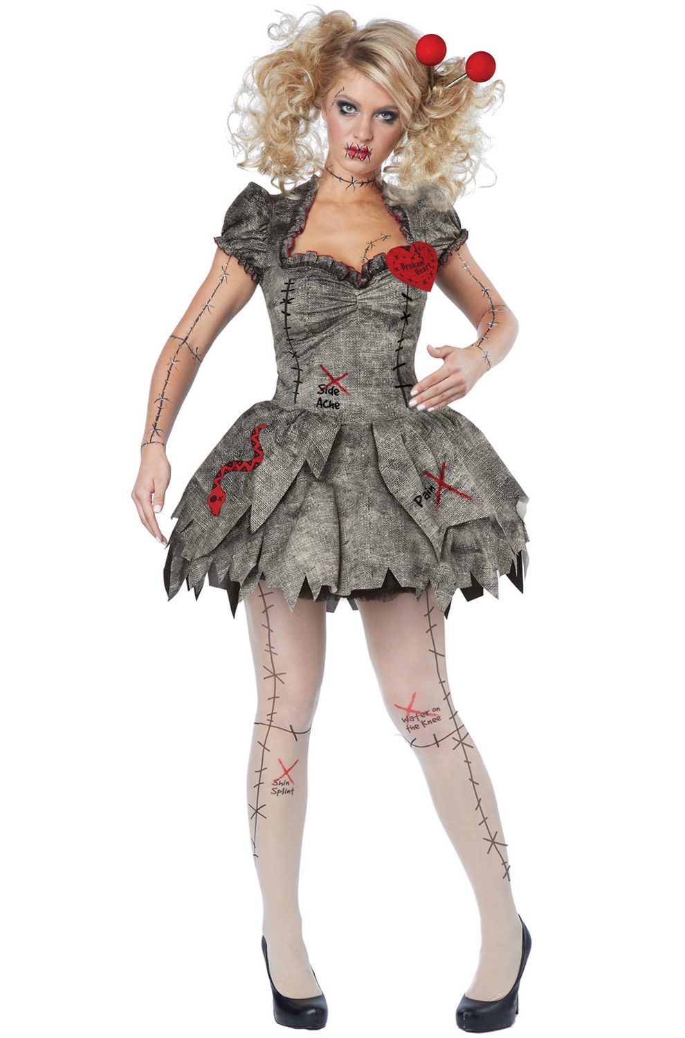 Front view of Voodoo Dolly Costume