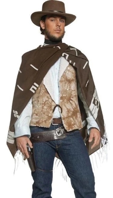 Main detail of gunman poncho and scarf