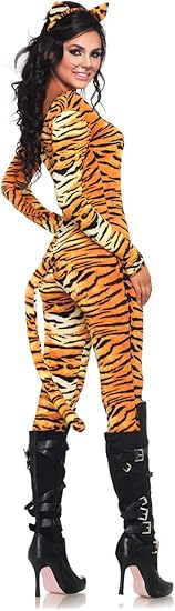 Back view of Tigress Catsuit with tail