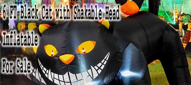 6ft Black Cat Halloween Inflatable