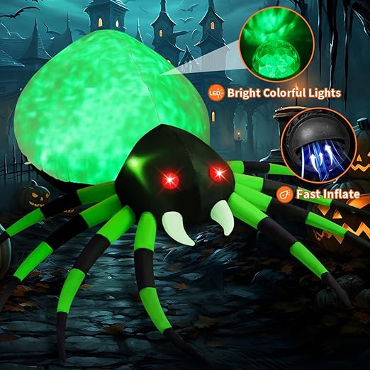 Side view of the 8ft Wide Inflatable Spider
