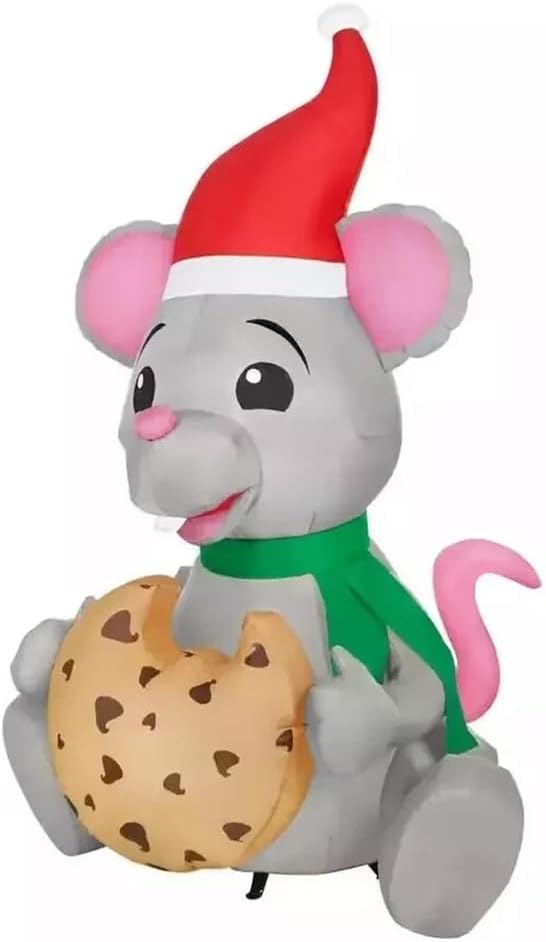 6.5 FT Animated Santa Mouse Inflatable side view