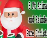 8 Ft Animated Santa and Reindeer