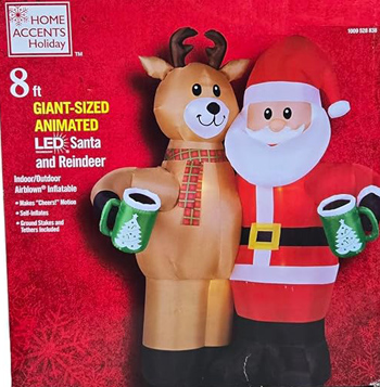 8 Ft Animated Santa and Reindeer box