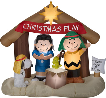 Inflatables Peanuts Nativity Scene side view