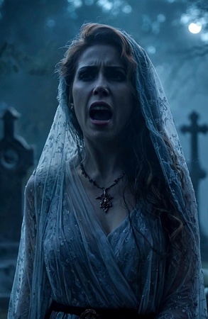 Actress portraying a banshee in Irish folklore in early horror films