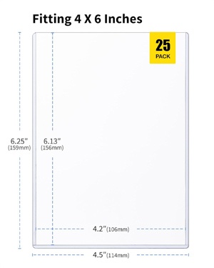 4x6 Top Loader Sleeves