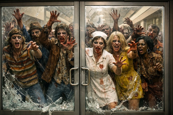 Zombies Break into the Mall
