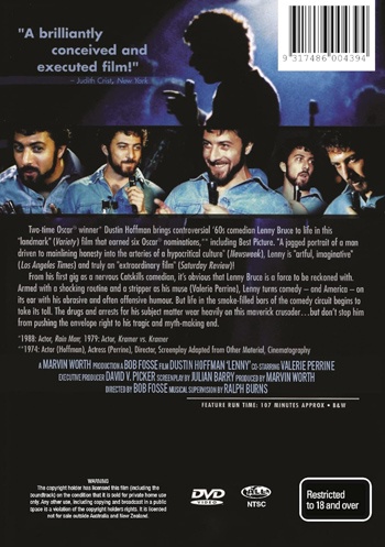 Back cover of Lenny DVD