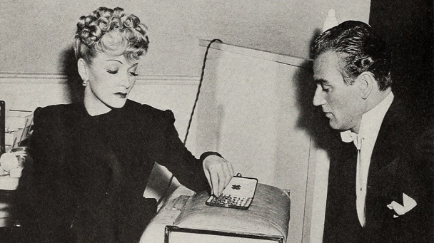 Marlene Dietrich and John Wayne